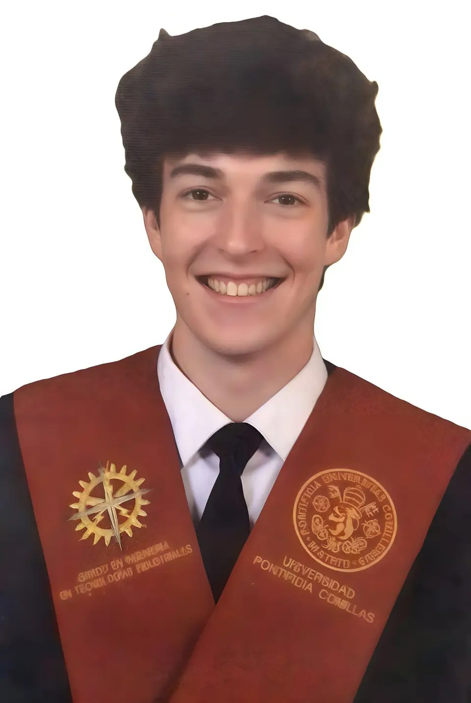 Carlos at his graduation from ICAI, with the university stole